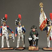 Куклы и игрушки handmade. Livemaster - original item Tin soldier 54mm. Set of 5 figures.Napoleon 1812. Napoleonica. Handmade.