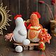 Conjunto de Pascua gallo de la familia y el pollo. Easter souvenirs. Ручной Лис. My Livemaster. Фото №4