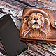 Purse (trifold) with embossed lion, Wallets, Orenburg,  Фото №1