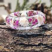 Украшения handmade. Livemaster - original item A ring with real flowers in jewelry resin, a ring with flowers. Handmade.