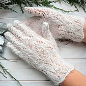 Перчатки шерстяные женские Снежинка