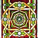 Vitral Tiffany. El patrón geométrico. Las vidrieras de la puerta. el interior de la, Stained glass, St. Petersburg,  Фото №1