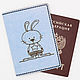 Обложка для паспорта из натуральной кожи "Заяц". Обложка на паспорт. Coup | Кожаные изделия. Интернет-магазин Ярмарка Мастеров.  Фото №2