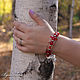 Multi-row bracelet on memory wire made of lampwork beads red. Bead bracelet. BijouSiberia. My Livemaster. Фото №5