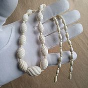 Украшения handmade. Livemaster - original item Spiral Beads. Ivory .. Handmade.