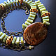 Necklace 'Jamaica' jade with agate, Necklace, Murmansk,  Фото №1