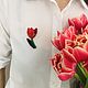 Броши Тюльпан. Брошь-булавка. 'Стрекоза' студия стекла. Ярмарка Мастеров.  Фото №6