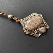 Украшения handmade. Livemaster - original item Pendant: large jewelry, stylish pendant on a long cord, boho pendant. Handmade.