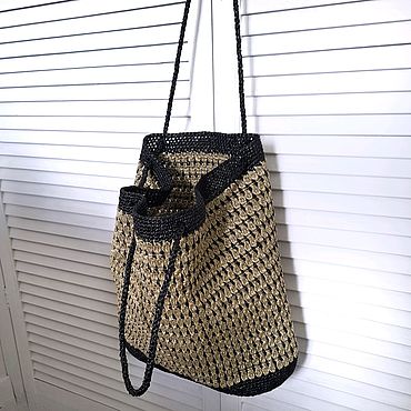 Сумки ручной работы. Ярмарка Мастеров - ручная работа Сумка-торба из рафии. Handmade.