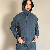 Одежда handmade. Livemaster - original item PREMIUM women`s membrane raincoat jacket with zipper and buttons. Handmade.