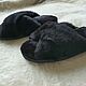 Flip-flops made of sheepskin'Criss-cross'. Slippers. Warm gift. Online shopping on My Livemaster.  Фото №2