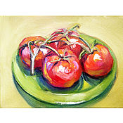 Картины и панно handmade. Livemaster - original item Tomato oil painting. Still life.. Handmade.