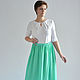 The skirt of chiffon is mint green with a border. Skirts. Tolkoyubki. Online shopping on My Livemaster.  Фото №2