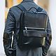 Backpack leather male 'Copper' (Black), Backpacks, Yaroslavl,  Фото №1