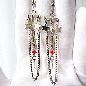Винтаж handmade. Livemaster - original item Earrings Mystery stars,USA,star,star,key,earrings,gift. Handmade.