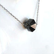Украшения handmade. Livemaster - original item Diamond black pendant on a chain 7.80 ct buy. Handmade.