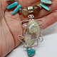 Necklace beads with pendant Mystery of the sea amazonite, agate, quartz. Necklace. Selberiya shop. My Livemaster. Фото №5