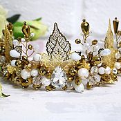 Украшения handmade. Livemaster - original item White crown in a Dolce style. Handmade.