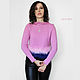 Women's blouse with fur trim. Sweater Jackets. CUTE-KNIT by Nata Onipchenko. My Livemaster. Фото №5