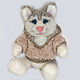 A Husky puppy (kitten). Stuffed Toys. AnnieIKnitToys. My Livemaster. Фото №6