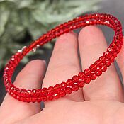 Украшения handmade. Livemaster - original item Sparkling scarlet spinel bracelet with cut. Handmade.
