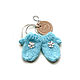 Doll mittens 5 cm knitted blue, Clothes for dolls, Moscow,  Фото №1