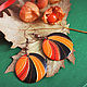 Wooden earrings 'leaf fall'. Earrings. Nitkabusin. Online shopping on My Livemaster.  Фото №2