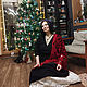 A large red shawl made of soft pure wool yarn. Shawls. IRINA GRUDKINA Handmade Knitwear. My Livemaster. Фото №6