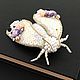 Order Brooch-pin moth Belyanka Gift to a girl. biser-Mily. Livemaster. . Brooches Фото №3
