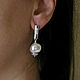 Pendientes de perlas 'gotas de Plata' pendientes largos de plata. Earrings. Irina Moro. Ярмарка Мастеров.  Фото №6