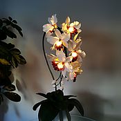 Для дома и интерьера handmade. Livemaster - original item Flower-nightlight orchid 