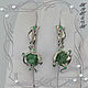 Earrings 'Tropicana-super' 925 silver, natural emeralds. VIDEO. Earrings. MaksimJewelryStudio. My Livemaster. Фото №6