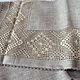 Large tablecloth gray linen ivory embroidery, Tablecloths, Krasnodar,  Фото №1