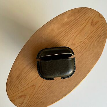 Сумки ручной работы. Ярмарка Мастеров - ручная работа Чехол для AirPods Pro 3 из натуральной кожи эирподс про 3 зеленый. Handmade.