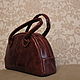 Maroon leather bag. Suitcase. anna_silk (annasilk). Online shopping on My Livemaster.  Фото №2