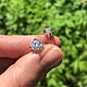 Серебряные пусеты с фианитами 6.5мм. Серьги-пусеты. threeicejewellery. Интернет-магазин Ярмарка Мастеров.  Фото №2