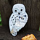 Brooch Owl Hedwig brooch Owl white Owl Harry Potter. Brooches. Home textiles for children and toys. My Livemaster. Фото №6