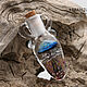 Jellyfish in jug - bottle pendant lampwork glass cork. Pendant. Branzuletka (Branzuletka). Online shopping on My Livemaster.  Фото №2