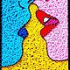 Страстный поцелуй - картина в стиле "Живой СтрингАрт", Стринг-арт, Орел,  Фото №1