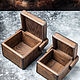 Large storage box 'Cube' made of dark oak. Sugar Bowls. Foxwoodrus. My Livemaster. Фото №6