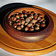 Purple handmade wooden bowl for food, Plates, ,  Фото №1