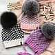  Winter hats in stock(purple and white sold), Caps, Arkhangelsk,  Фото №1