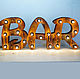Надпись "BAR"  в стиле LOFT, Торшеры и напольные светильники, Москва,  Фото №1