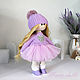 Order Knitted doll, interior in purple. mariedolls (mariedolls). Livemaster. . Interior doll Фото №3