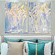 Order Oil diptych 'Gentle Duo' abstraction 60/80 x2. paintingjoy (paintingjoy). Livemaster. . Pictures Фото №3