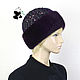 Luxury women's hat made of Finnish mink fur on knitwear DF-88. Caps. Mishan (mishan). My Livemaster. Фото №4
