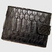 Сумки и аксессуары handmade. Livemaster - original item Wallet made of genuine python leather, in black.. Handmade.