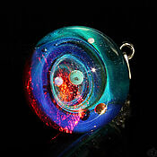 Украшения handmade. Livemaster - original item Pendant ball Mystery of the Universe. Cosmos Galaxy Planet. Handmade.