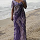 Copyright dress 'Mysterious violet' - Nuno and batik. Dresses. studiya. Online shopping on My Livemaster.  Фото №2