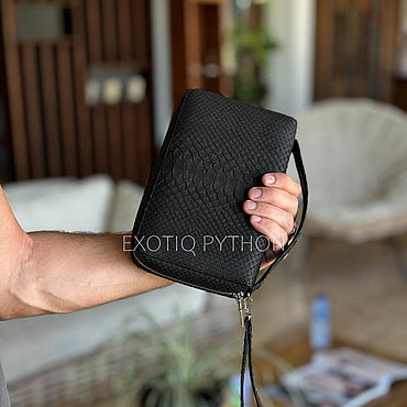 Сумки ручной работы. Ярмарка Мастеров - ручная работа Портмоне из кожи питона. Handmade.